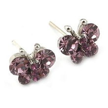 新光施华洛水晶蝶花耳钉 珠宝与健身的完美结合