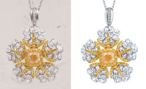 钻石璀璨 珠宝饰品白底摄影与修图艺术